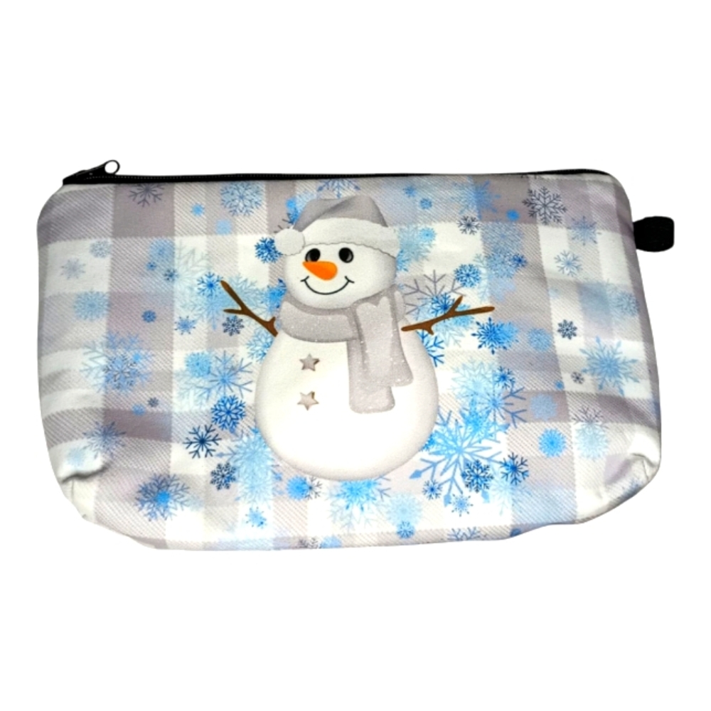 Cute Snowman Zip Pouch NWOT